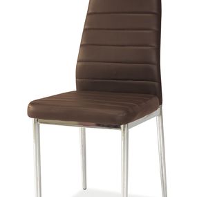 Jedálenská stolička H-261 (ekokoža hnedá)
