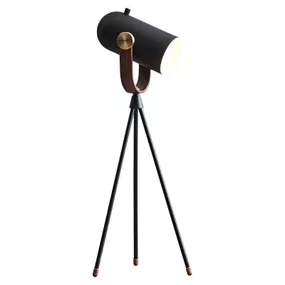 LE KLINT Carronade High stolná lampa, čierna, Obývacia izba / jedáleň, oceľ, mosadz, orechové drevo, E14, 4W, K: 60cm