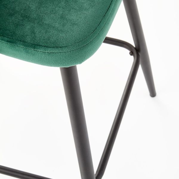 Barová stolička H-96 - tmavozelená / čierna