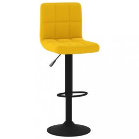 Barová stolička zamat / kov Dekorhome Žltá