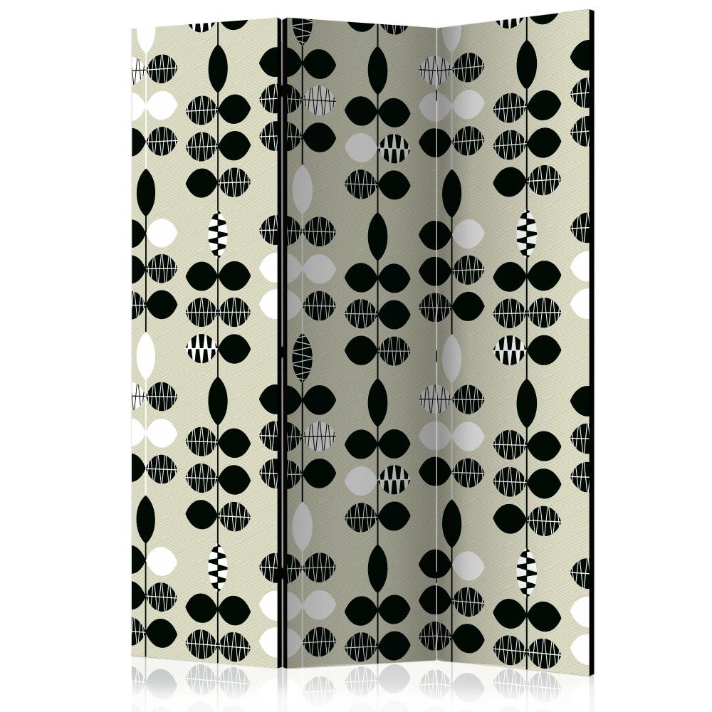 Paraván Black and White Dots Dekorhome 135x172 cm (3-dielny)