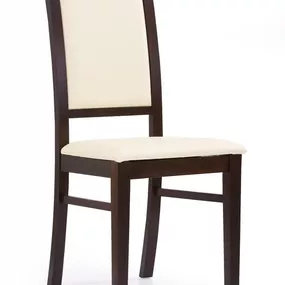 Jedálenská stolička SYLWEK 1 Halmar Tmavý orech / krémová (CAYENNE 1112)