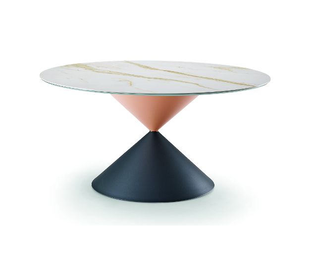MIDJ - Okrúhly stôl Clessidra s drevenou podnožou, rôzne veľkosti