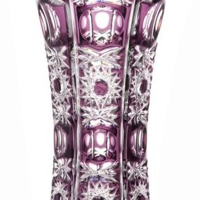 Krištáľová váza Petra, farba fialová, výška 200 mm