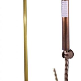 SLEZAK-RAV - RAV - RAV - Vodovodná batéria sprchová SEINA s hlavovou a ručnou sprchou - stará mosadz, Farba: stará mosadz, Rozmer: 150 mm SE982.5/3SM