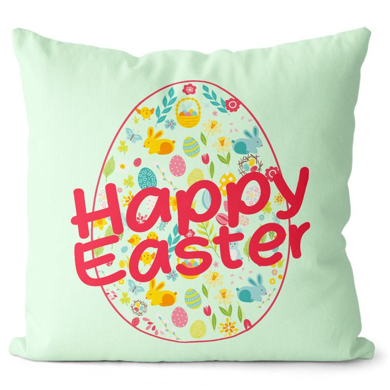 Vankúš Happy Easter (Velikost polštáře: 55 x 55 cm)