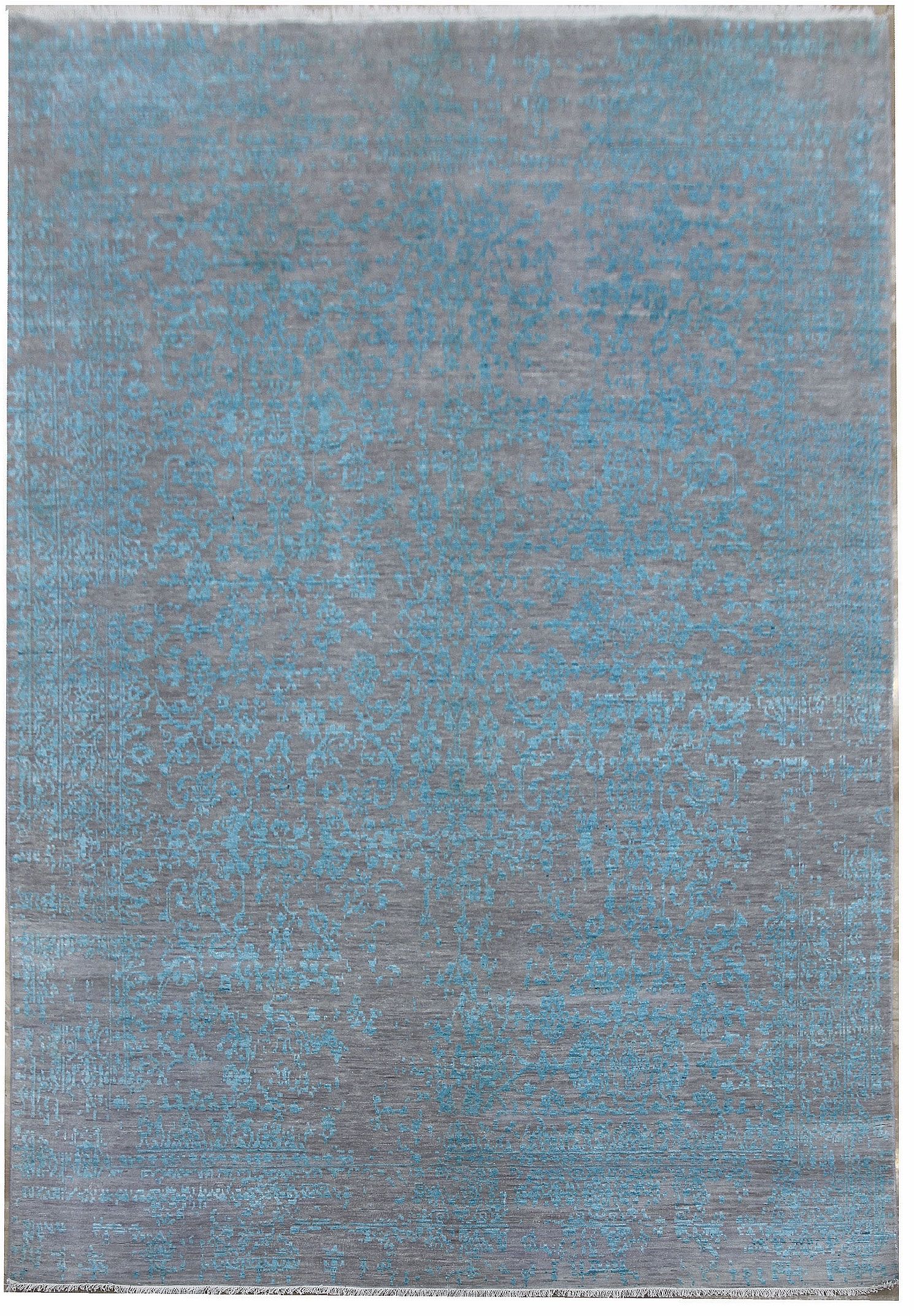 Diamond Carpets koberce Ručne viazaný kusový koberec Diamond DC-JK 1 Silver / light blue - 365x550 cm