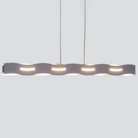 Eco-Light Závesné LED svietidlo Wave nikel, Obývacia izba / jedáleň, kov, 35W, P: 101 cm, L: 6 cm