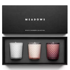 MEADOWS Darčeková kolekcia sviečok Meadows - Mystic Cashmere 3 x 80 g