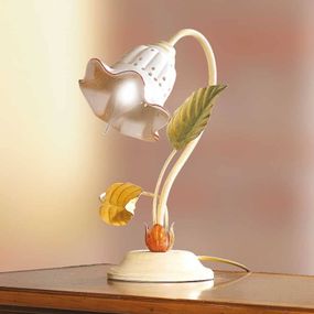 Ceramiche Stolná lampa Flora vo florentínskom štýle, Obývacia izba / jedáleň, keramika, kov, E14, 40W, K: 32cm