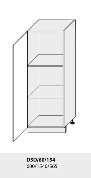 ArtExt Kuchynská linka Brerra - lesk Kuchyňa: Spodná skrinka D5D/60/154 / (ŠxVxH)  60 x 154 x 56,5 cm