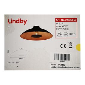 Lindby - Prisadený luster ENTONY 1xE27/60W/230V