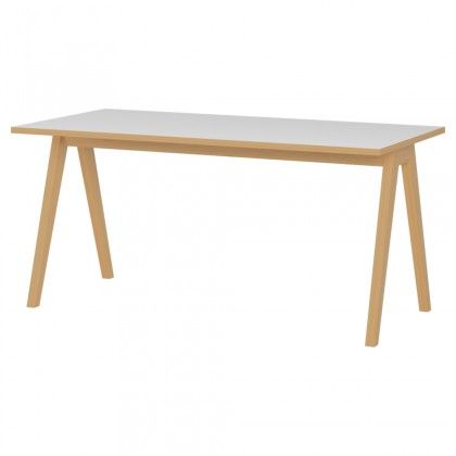 Písací stôl Maut (biela, dub)