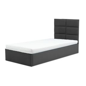 Čalúnená posteľ TORES s penovým  matracom rozmer 90x200 cm Tmavosivá