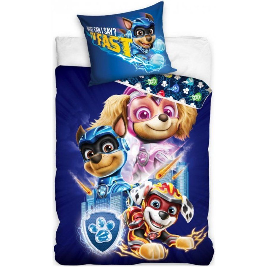 Carbotex · Bavlnené posteľné obliečky Paw Patrol - motív Mocné labky - 100% bavlna Renforcé - 70 x 90 cm + 140 x 200 cm