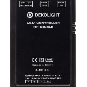 Light Impressions Deko-Light řídící jednotka RF Single 12/24/48V DC rádiovédálkové ovladání 1 CH 843064