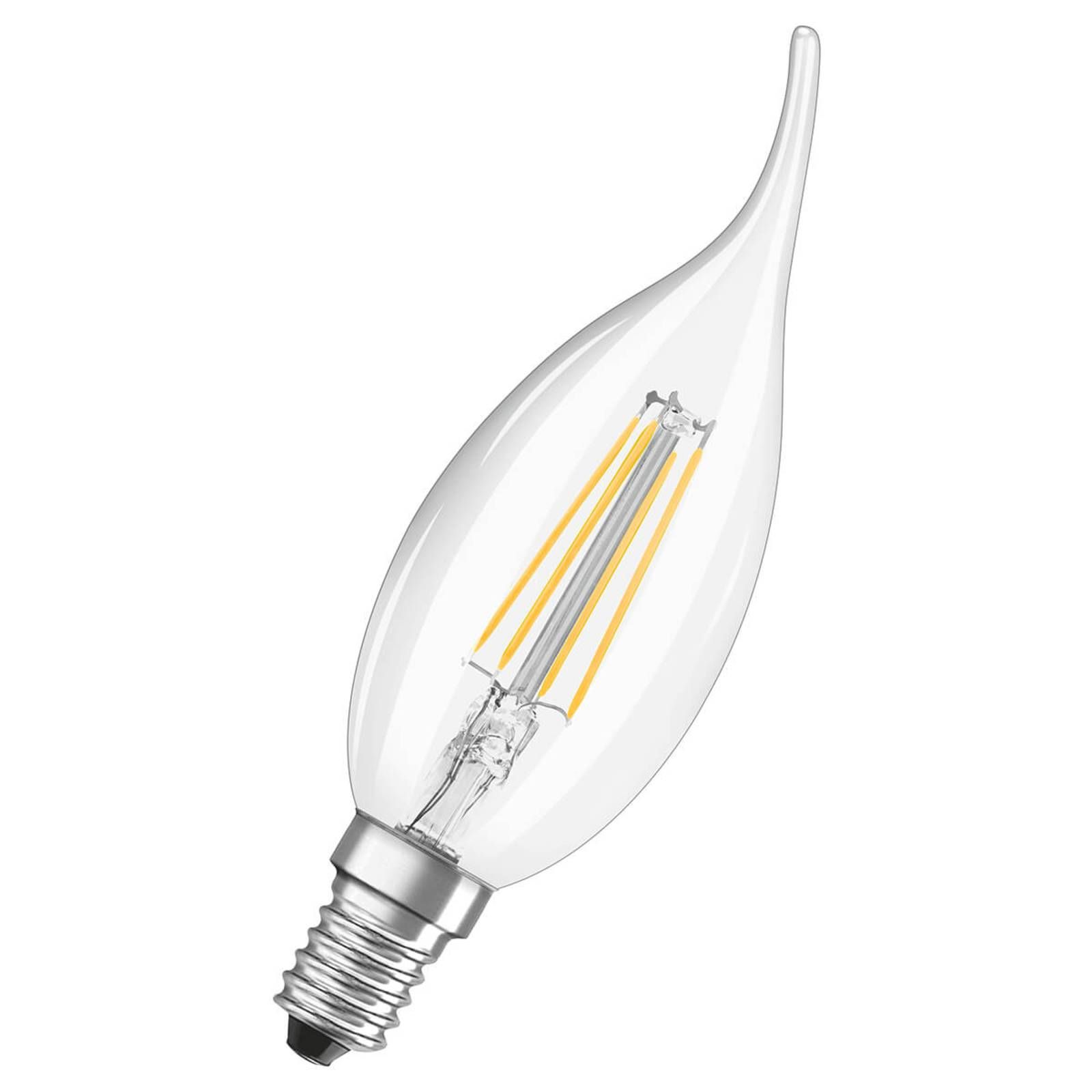 OSRAM sviečková LED E14 4W 2.700K plameň, E14, 4W, Energialuokka: E, P: 11.9 cm