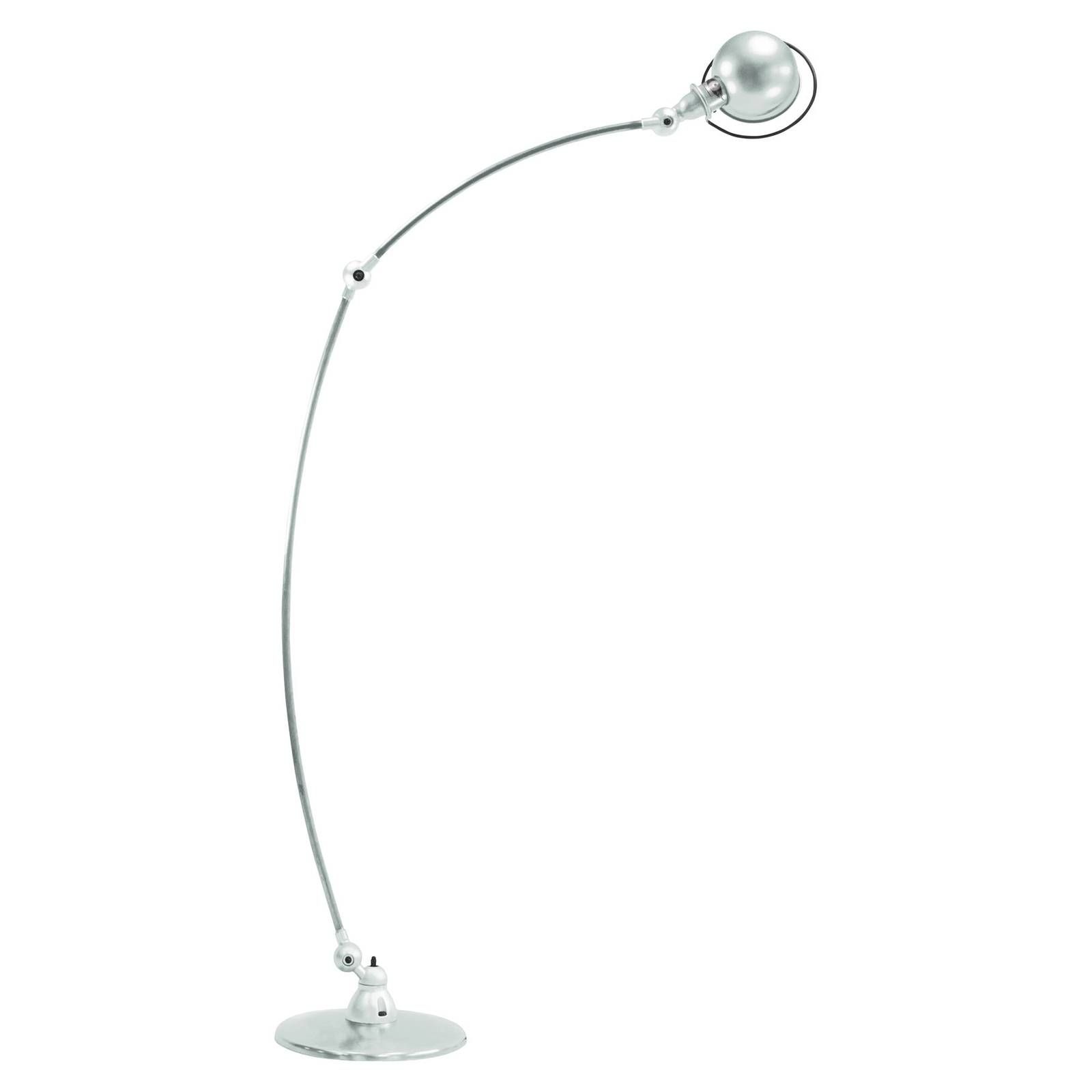 Jieldé Loft C1260 oblúková stojaca lampa, biela, Obývacia izba / jedáleň, hliník, oceľ, E27, 60W, K: 180cm