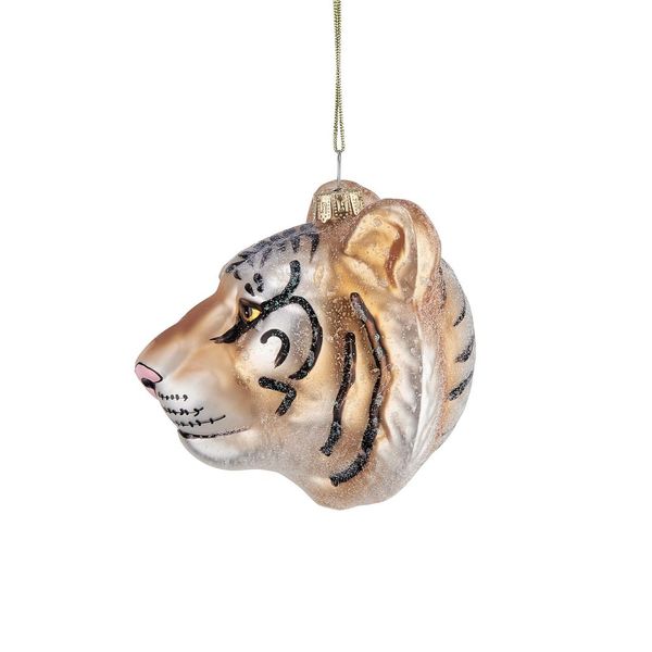 Butlers HANG ON Vianočná ozdoba hlava tigra 8 cm