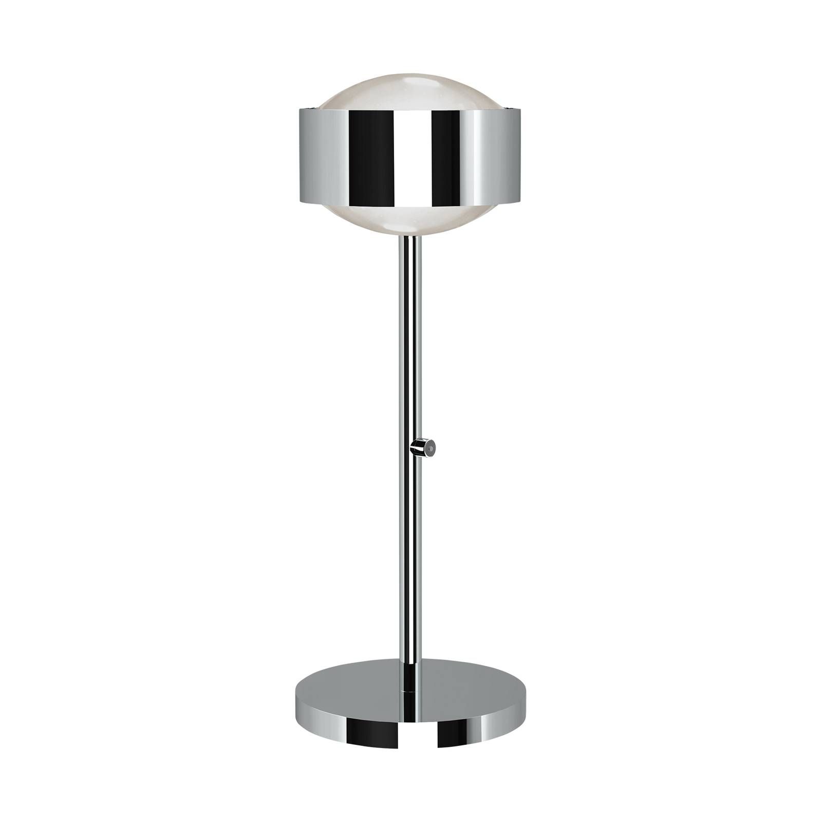 Top Light Puk Maxx Eye Table LED 37cm šošovka matná, chróm, Obývacia izba / jedáleň, hliník, zinok, sklo, 10W, K: 37cm