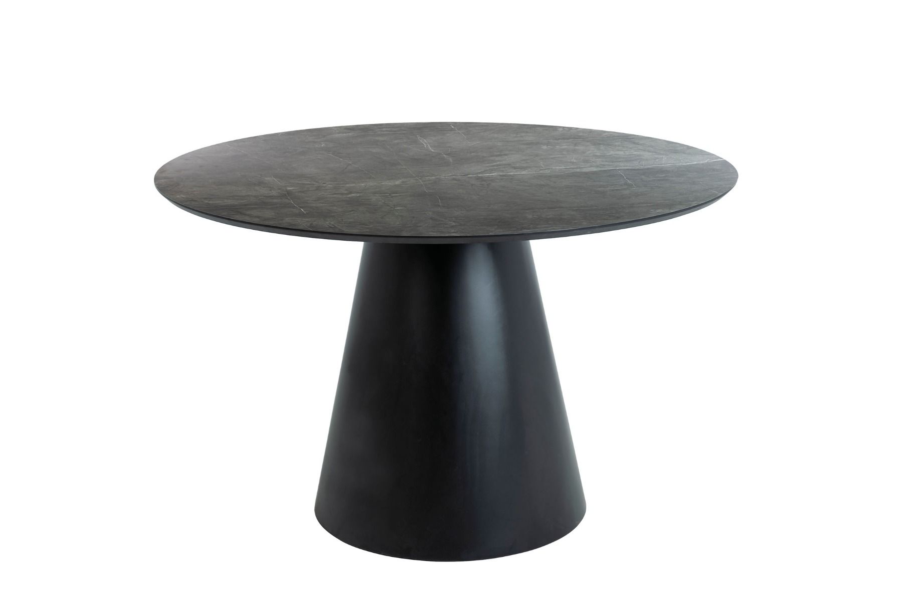 LARA, okrúhly jedálenský stôl, šedá / čierna