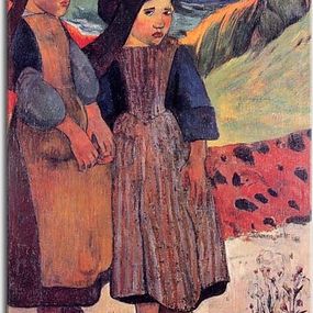 Breton Girls by the sea Paul Gauguin Obraz zs17069