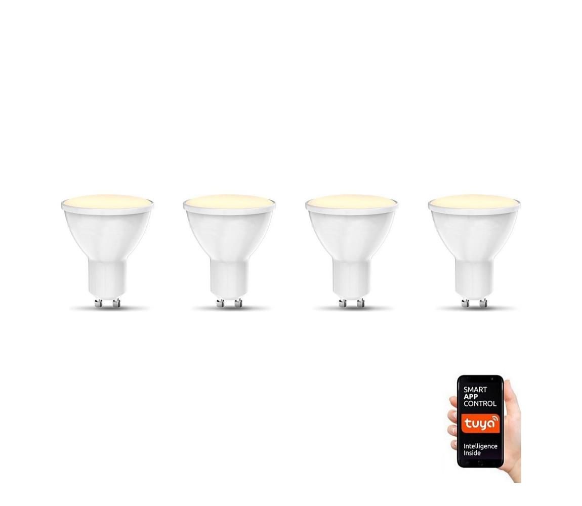 B.K. Licht 1261 -SADA 4x LED Stmievateľná žiarovka GU10/5,5W/230V Wi-Fi Tuya 2700K