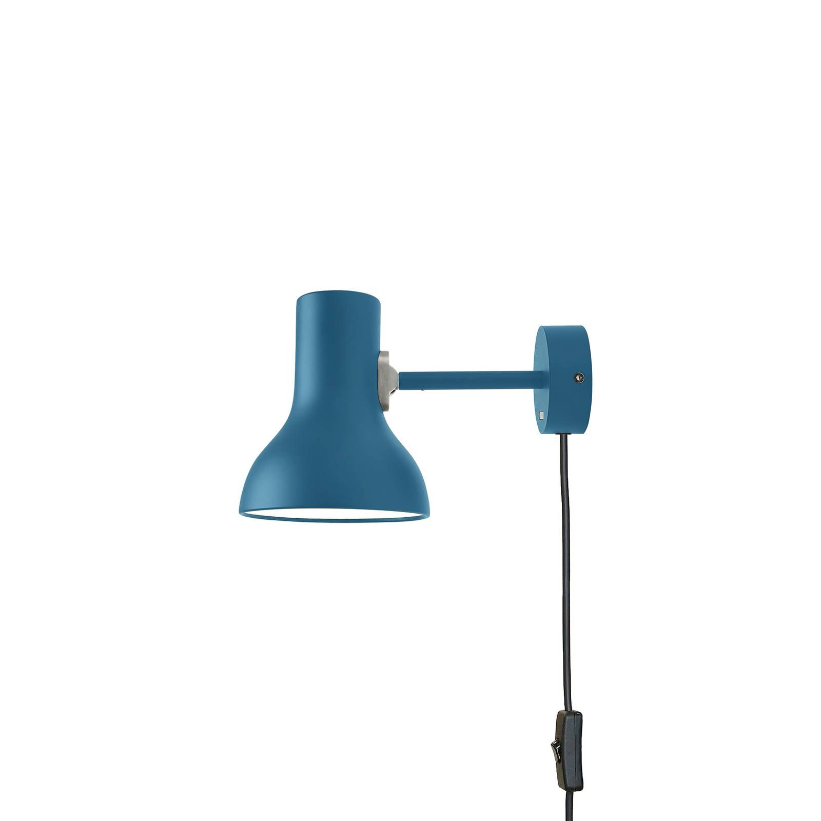 Anglepoise Type 75 Mini nástenné, zástrčka, modrá, Obývacia izba / jedáleň, hliník, E27, 10W, L: 13 cm, K: 15cm