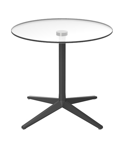 VONDOM - Okrúhly stôl FAZ Ø základňa 80 cm, sklenená doska, Ø79, Ø89, Ø100 cm
