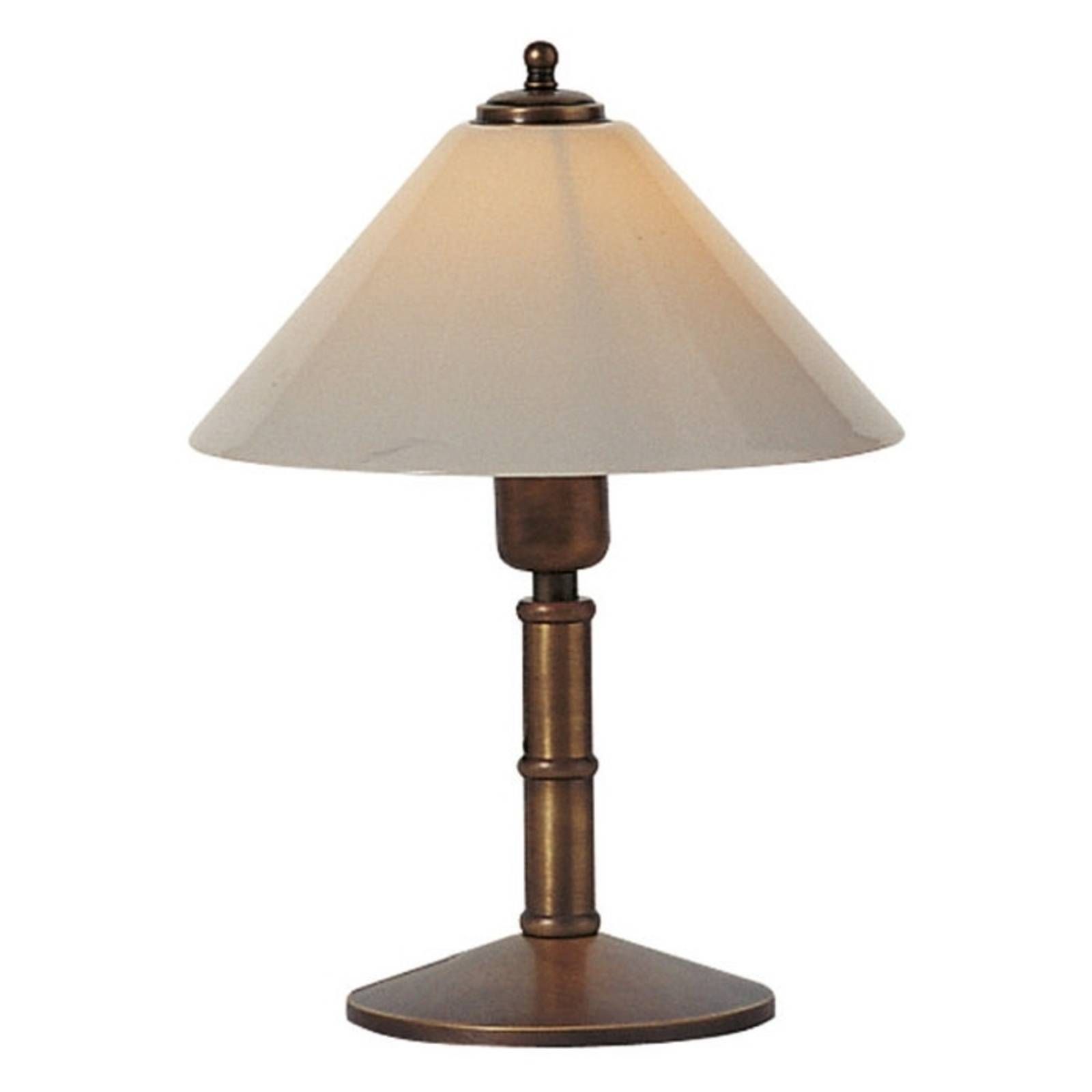 Menzel Anno 1900 stolná lampa v starožitnom štýle, Obývacia izba / jedáleň, mosadz, opálové sklo, E27, 60W, K: 40cm