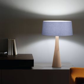 Modo Luce Aura stolná lampa béžová/modrá, Obývacia izba / jedáleň, cement, bavlna, E27, 70W, K: 65cm