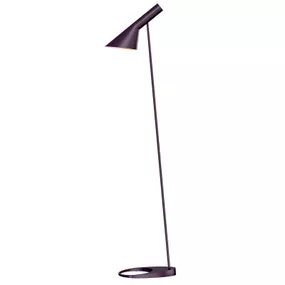 Louis Poulsen AJ – stojaca lampa, baklažánová, Obývacia izba / jedáleň, oceľ, zinkový tlakový odliatok, E27, 20W, L: 17.8 cm, K: 130cm