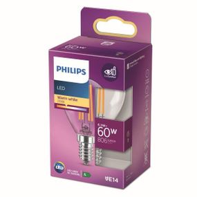 Philips 8718699762292 LED žiarovka classic E14 6,5W/60W 806lm 2700K P45 kvapka filament