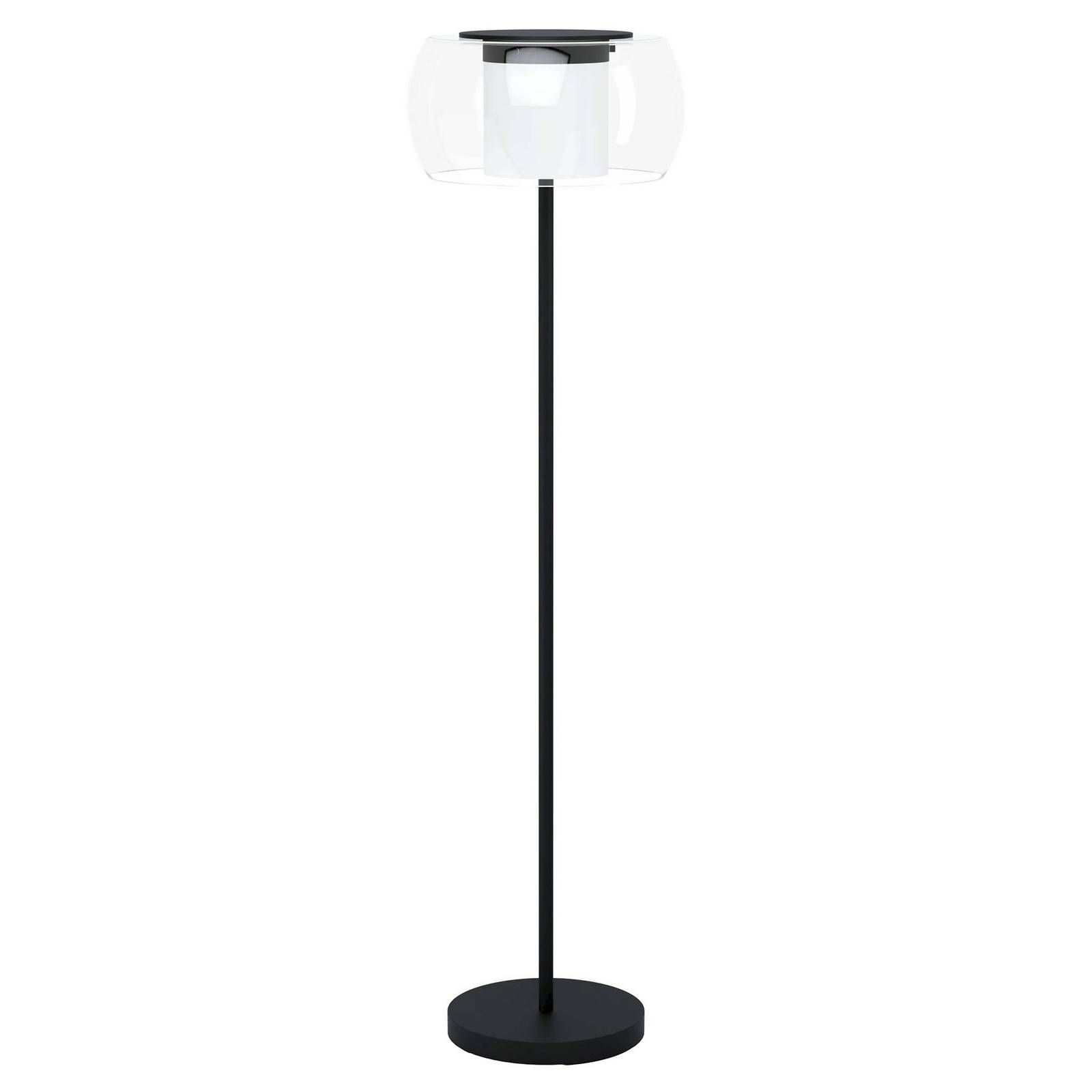 EGLO connect Briaglia-C stojaca LED lampa, Obývacia izba / jedáleň, oceľ, sklo, 24.8W, K: 152.5cm