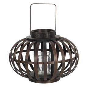 Závesná drevená lampáš Eudo - Ø 34*23 cm