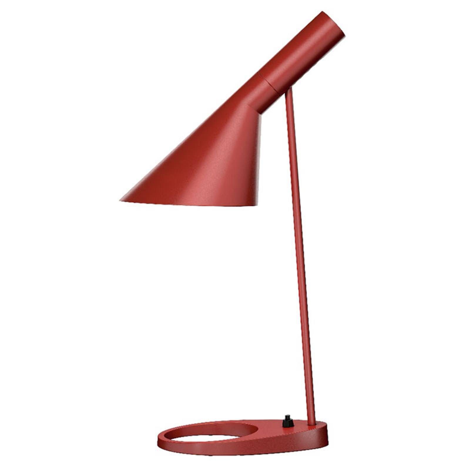 Louis Poulsen AJ – stolná lampa, hrdzavočervená, Obývacia izba / jedáleň, oceľ, zinkový tlakový odliatok, E27, 20W, L: 16 cm, K: 56cm