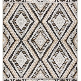 Dywany Łuszczów Kusový koberec Cooper Sisal Aztec 22224 ecru/black - 80x150 cm