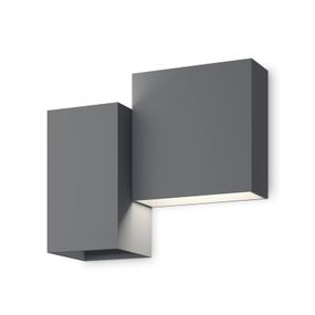 Vibia Structural 2602 nástenné LED, tmavosivé, Obývacia izba / jedáleň, hliník, plast, 12W, Energialuokka: D, P: 26 cm