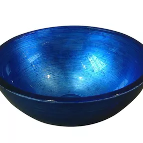 Murano Blu sklenené umývadlo 40x14 cm modré