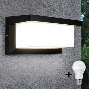 LED Vonkajšie svietidlo so žiarovkou so senzorom súmraku NEELY 1xE27/9W/230V IP54