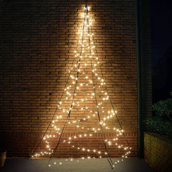 Fairybell Vianočný stromček na stenu – 4 m, elastický pás z tkaniny, L: 220 cm, K: 400cm