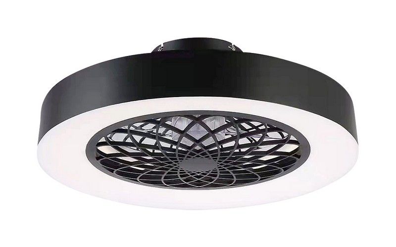 RABALUX 5419 Adonias stropné svietidlo s ventilátorom LED D480mm 35W/1600lm 3000-6000K čierna, biela, stmievateľné, diaľkový ovládač