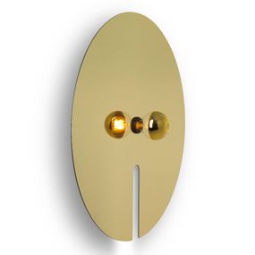 Wever & Ducré Lighting WEVER DUCRÉ Mirro 3.0 nástenné 75cm čierne/zlaté, Obývacia izba / jedáleň, hliník, E27, 15W