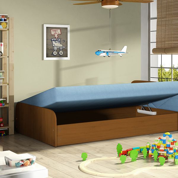 Jednolôžková posteľ (váľanda) s úložným priestorom Pinerolo 80 P - hnedá