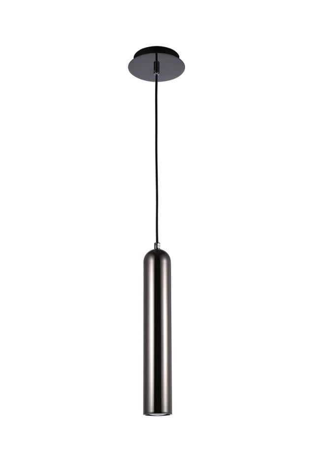 Moderné svietidlo AZZARDO TUBO 1 black/chrome AZ1236