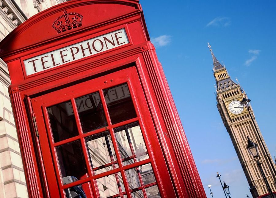 Big Ben a červená telefónna búdka - fototapeta FM0081