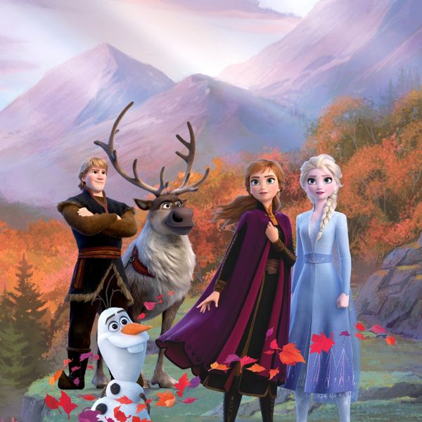FCS L 7164 AG Design textilný foto záves detský obrazový Disney - Frozen, Ľadové kráľovstvo FCSL 7164, veľkosť 140 x 245 cm