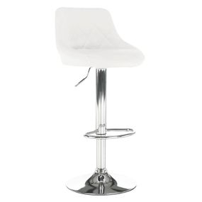 Kondela Barová stolička, MARID, biela ekokoža/chrómová