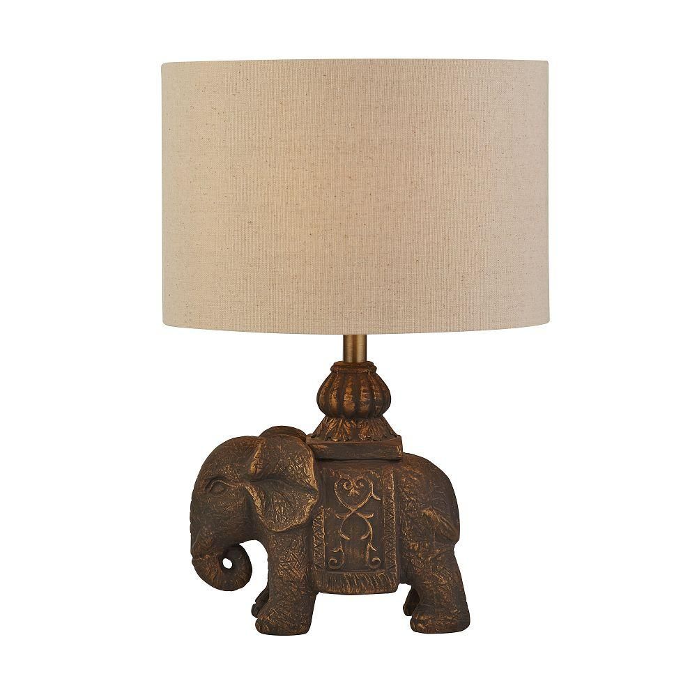 Retro a vintage svietidlo Searchlight table lamp elephant EU700903