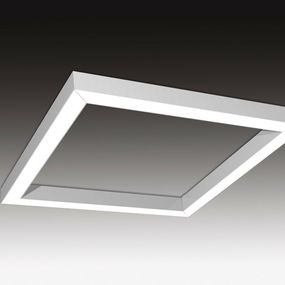 SEC Závěsné LED svítidlo nepřímé osvětlení WEGA-FRAME2-AA-DIM-DALI, 50 W, eloxovaný AL, 886 x 886 x 50 mm, 3000 K, 6540 lm 321-B-003-01-00-SP